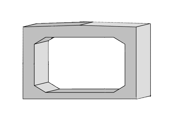Звено прямоугольное  3П 11.100 -F    (Блок № 48 ) Бетон  В30,F300, W6